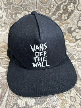 Vans Off The Wall Black SnapBack Baseball Cap Hat Men’s Skater One Size